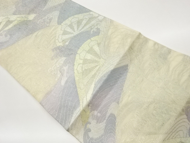 JAPANESE FUKURO OBI FOR SUMMER / WOVEN ROUGH WAVE